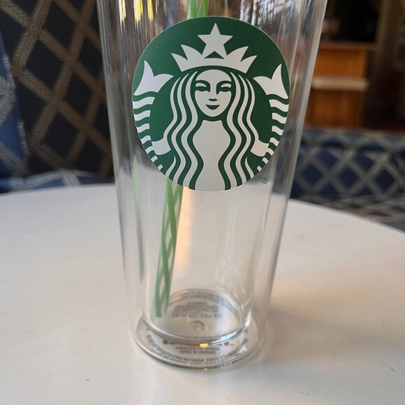 Starbucks Venti Double Walled Glass Tumbler 20oz Travel Mug Cup - Picture 3 of 13